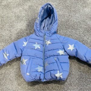 Toddler girl hooded waterproof jacket